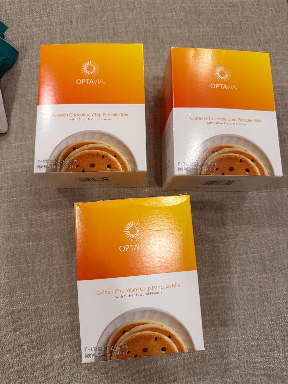 OPTAVIA Golden Chocolate Chip Pancake Mix - Orange/White